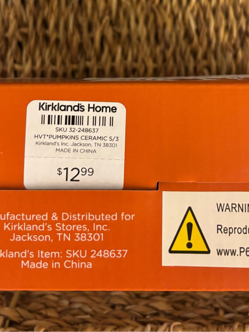 Kirkland Signature Fall Ceramic Pumpkin Decor Set - Brown, Orange, & Cream - Picture 5 of 5